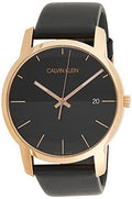  Shop Authentic Calvin Klein City Quartz Black Dial Black Leather Strap Watch for Men - K2G2G6CZ - Luxxuri