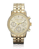  Shop Authentic Michael Kors Runway Chronograph Gold Dial Gold Steel Strap Watch For Women - MK5698 - Luxxuri