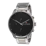  Shop Authentic Tommy Hilfiger Chase Quartz Black Dial Silver Steel Strap Watch For Men - 1791485 - Luxxuri