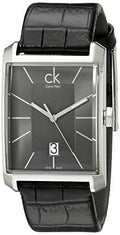  Shop Authentic Calvin Klein Window Black Dial Black Leather Strap Watch for Men - K2M21107 - Luxxuri