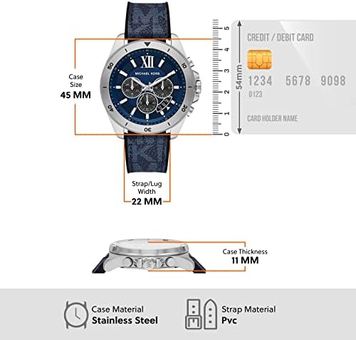  Shop Authentic Michael Kors Brecken Chronograph Blue Dial Blue Rubber Strap Watch For Men - MK8923 - Luxxuri