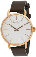  Shop Authentic Calvin Klein Even Silver Dial Brown Leather Strap Watch for Men - K7B216G6 - Luxxuri