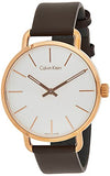  Shop Authentic Calvin Klein Even Silver Dial Brown Leather Strap Watch for Men - K7B216G6 - Luxxuri