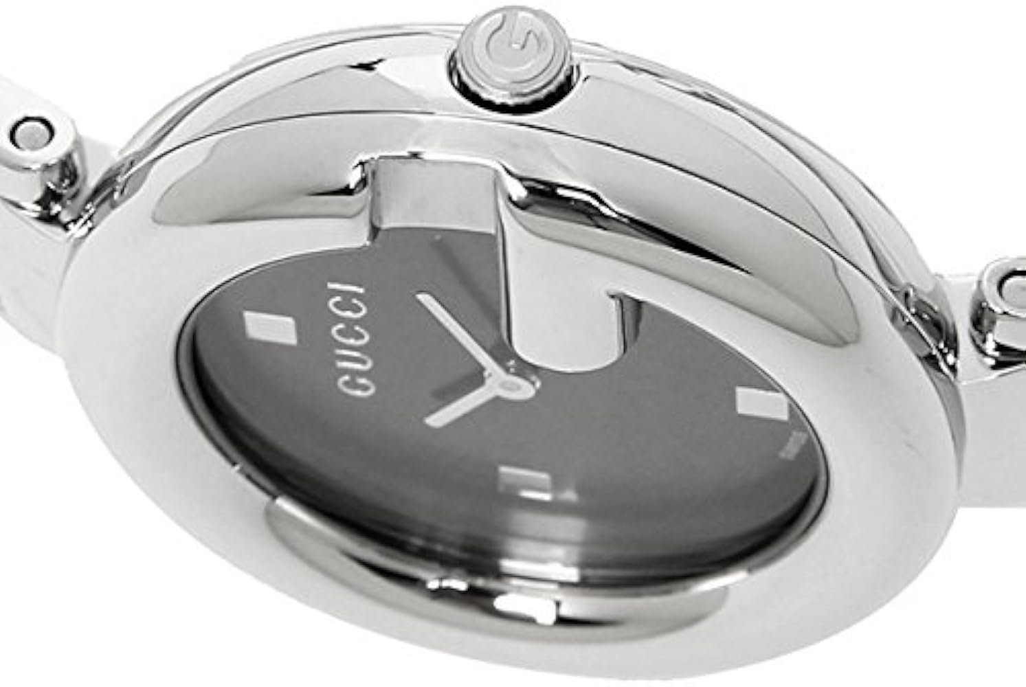  Shop Authentic Gucci Guccissima Black Dial Silver Steel Strap Watch For Women - YA134301 - Luxxuri
