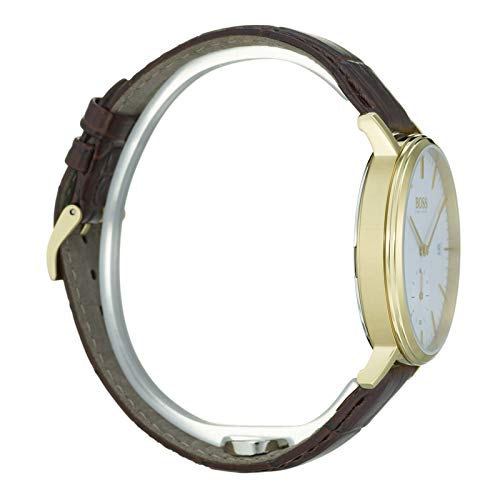  Shop Authentic Hugo Boss Corporal White Dial Brown Leather Strap Watch for Men - 1513640 - Luxxuri