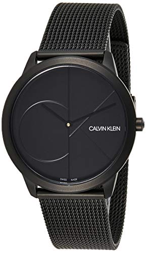  Shop Authentic Calvin Klein Minimal Black Dial Black Mesh Bracelet Watch for Men - K3M514B1 - Luxxuri