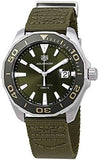  Shop Authentic Tag Heuer Aquaracer Black Dial Khakhi Green NATO Strap Watch for Men - WAY101E.FC8222 - Luxxuri