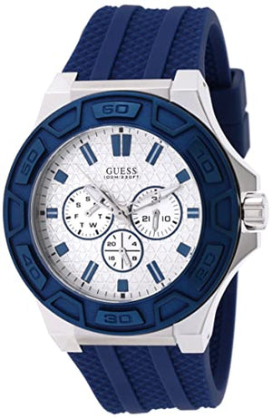  Shop Authentic Guess Force White Dial Blue Rubber Strap Watch For Men - W0674G4 - Luxxuri