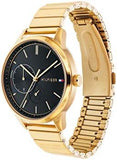  Shop Authentic Tommy Hilfiger Brooke Black Dial Gold Steel Strap Watch for Women  - 1782019 - Luxxuri