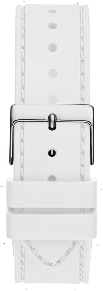  Shop Authentic Guess Princess Crystals Silver Dial White Silicone Strap Watch For Women - GW0439L1 - Luxxuri