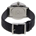  Shop Authentic Calvin Klein Accent Black Dial Black Leather Strap Watch for Men - K2Y2X1CU - Luxxuri