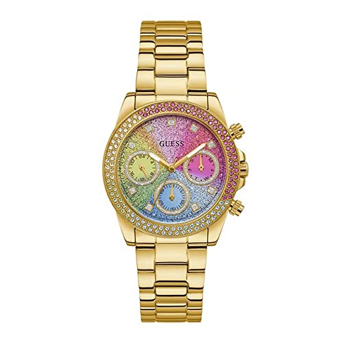  Shop Authentic Guess Sugarrush Quartz Multicolor Dial Gold Steel Strap Watch For Women - GW0258L1 - Luxxuri