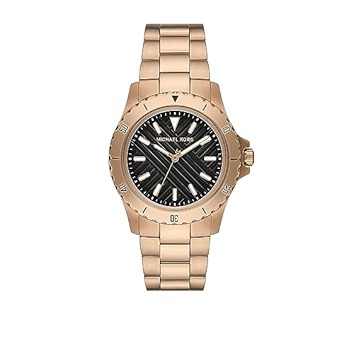  Shop Authentic Michael Kors Everest Three Hand Quartz Black Dial Gold Steel Strap Watch For Men - MK9140 - Luxxuri