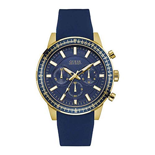  Shop Authentic Guess Fuel Chronograph Blue Dial Blue Rubber Strap Watch for Men - W0802G2 - Luxxuri