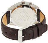  Shop Authentic Tommy Hilfiger Deacan Blue Dial Brown Leather Strap Watch for Men - 1791549 - Luxxuri