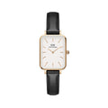  Shop Authentic Daniel Wellington Quadro White Dial Black Leather Strap Watch For Women - DW00100450 - Luxxuri