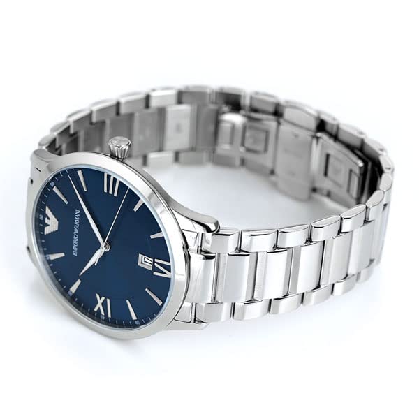  Shop Authentic Emporio Armani Giovanni Quartz Blue Dial Silver Steel Strap Watch For Men - AR11227 - Luxxuri