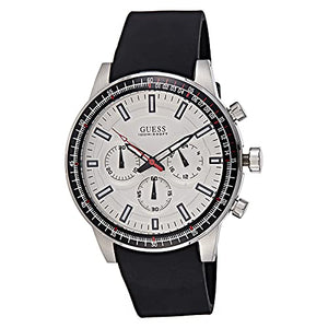  Shop Authentic Guess Fuel Multifunction White Dial Black Rubber Strap Watch for Men - W0802G1 - Luxxuri