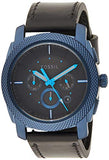  Shop Authentic Fossil Machine Chronograph Black Dial Black Leather Strap Watch for Men - FS5361 - Luxxuri