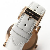  Shop Authentic Burberry The City White Dial White Leather Strap Watch for Women - BU9108 - Luxxuri