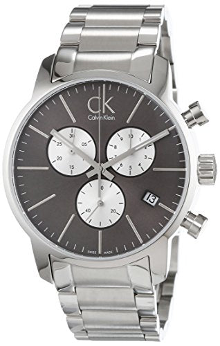  Shop Authentic Calvin Klein City Chronograph Black Dial Silver Steel Strap Watch for Men - K2G2714X - Luxxuri