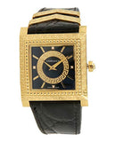  Shop Authentic Versace VD-25 Diamonds Black Dial Black Leather Strap Watch for Women - VQF020015 - Luxxuri