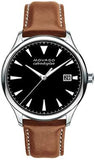  Shop Authentic Movado Heritage Calendoplan Black Dial Brown Leather Strap Watch for Men - 3650001 - Luxxuri