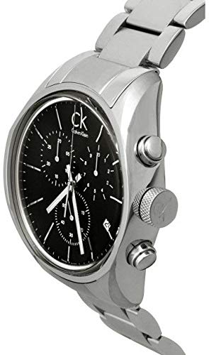  Shop Authentic Calvin Klein Masculine Chronograph Black Dial Silver Steel Strap Watch for Men - K2H27104 - Luxxuri