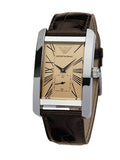  Shop Authentic Emporio Armani Classic Beige Dial Brown Leather Strap Watch For Men - AR0154 - Luxxuri