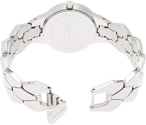  Shop Authentic Calvin Klein Snake Black Dial Silver Steel Strap Watch For Women - K6E23141 - Luxxuri