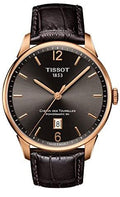 Tissot T Classic Chemin Des Tourelles Powermatic 80 Brown Dial Brown Leather Strap Watch for Men - T099.407.36.447.00