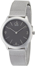  Shop Authentic Calvin Klein Minimal Grey Dial Silver Mesh Bracelet Watch for Men - K3M52154 - Luxxuri