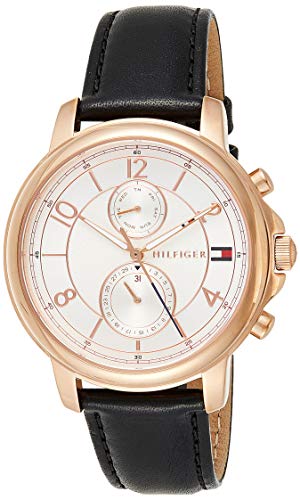  Shop Authentic Tommy Hilfiger Claudia White Dial Black Leather Strap Watch for Women - 1781817 - Luxxuri