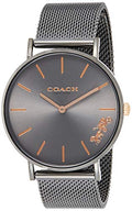 Coach Perry Grey Dial Grey Mesh Bracelet Watch for Women - 14503127