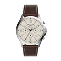  Shop Authentic Fossil Forrester Chronograph White Dial Brown Leather Strap Watch for Men - FS5696 - Luxxuri