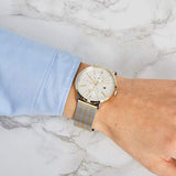  Shop Authentic Tommy Hilfiger Jenna Quartz White Dial Two Tone Mesh Bracelet Watch for Women  - 1782074 - Luxxuri