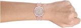  Shop Authentic Michael Kors Runway Three Hand Crystal Pave Dial Pink Rubber Strap Watch For Women - MK6854 - Luxxuri