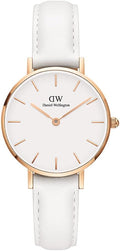  Shop Authentic Daniel Wellington Petite White Dial White Leather Strap Watch For Women - DW00100249 - Luxxuri