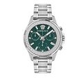  Shop Authentic Versace Greca Action Chronograph Quartz Green Dial Silver Steel Strap Watch for Men - VE3J00422 - Luxxuri