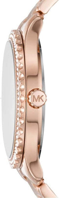  Shop Authentic Michael Kors Layton Three Hand Silver Dial Rose Gold Steel Strap Watch For Women - MK7297 - Luxxuri