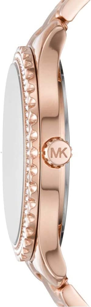  Shop Authentic Michael Kors Layton Three Hand Silver Dial Rose Gold Steel Strap Watch For Women - MK7297 - Luxxuri