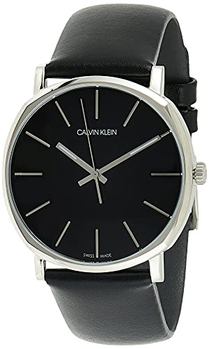  Shop Authentic Calvin Klein Posh Black Dial Black Leather Strap Watch for Men - K8Q311C1 - Luxxuri