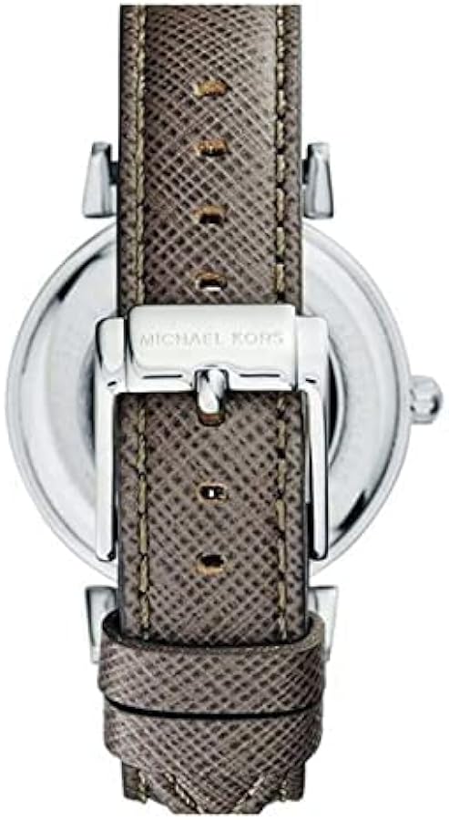  Shop Authentic Michael Kors Caitlin Quartz Silver Dial Gray Leather Strap Watch For Women - MK2377 - Luxxuri