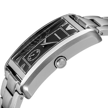  Shop Authentic Emporio Armani Classic Analog Black Dial Silver Steel Strap Watch For Men - AR1608 - Luxxuri