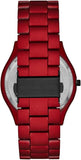  Shop Authentic Michael Kors Slim Runway Quartz Black Dial Red Steel Strap Watch for Men - MK8712 - Luxxuri