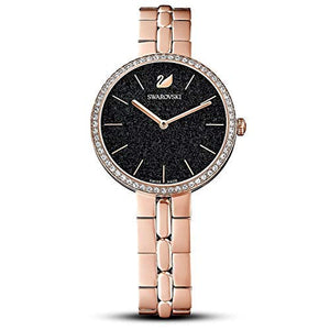  Shop Authentic Swarovski Cosmopolitan Black Dial Rose Gold Steel Strap Watch for Women - 5517797 - Luxxuri