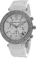  Shop Authentic Michael Kors Parker White Dial White Leather Strap Watch for Women - MK5848 - Luxxuri