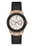  Shop Authentic Guess Limelight Quartz White Dial Black Leather Strap Watch For Women - W0775L9 - Luxxuri