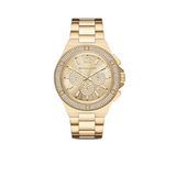  Shop Authentic Michael Kors Lennox Chronograph Gold Dial Gold Steel Strap Watch For Men - MK8989 - Luxxuri