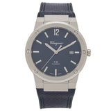  Shop Authentic Salvatore Ferragamo F-80 Classic Blue Dial Blue Leather Strap Watch for Men - SFDT00719 - Luxxuri